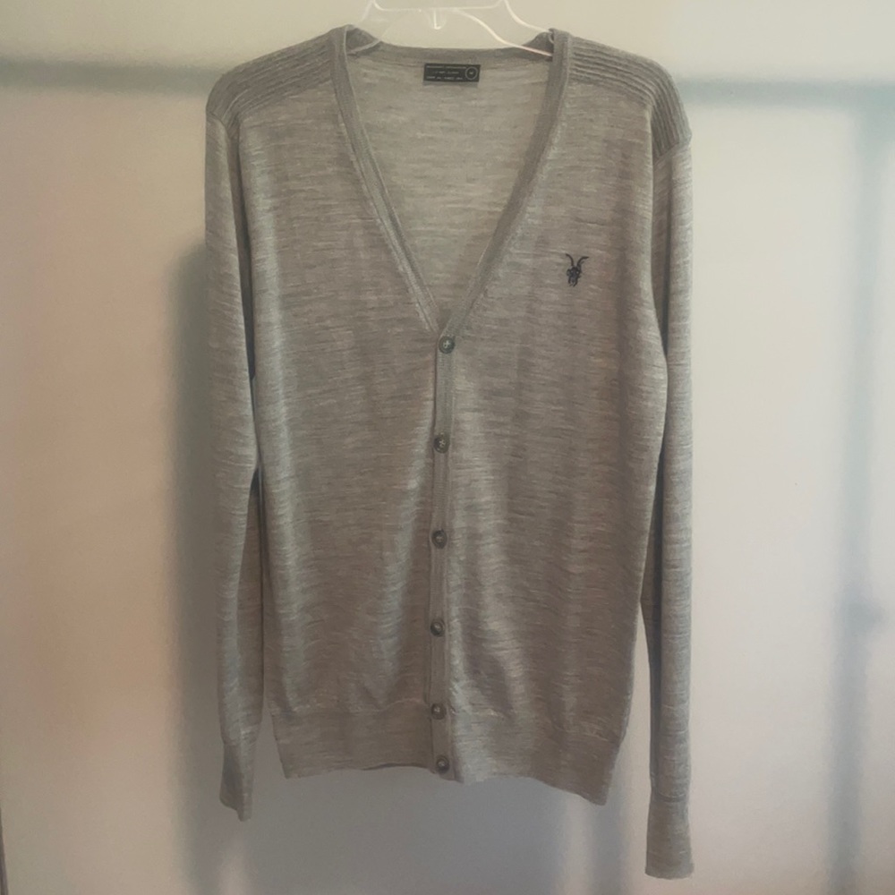 ALL SAINTS Shadow L/S Cardigan- Grey Size Medium